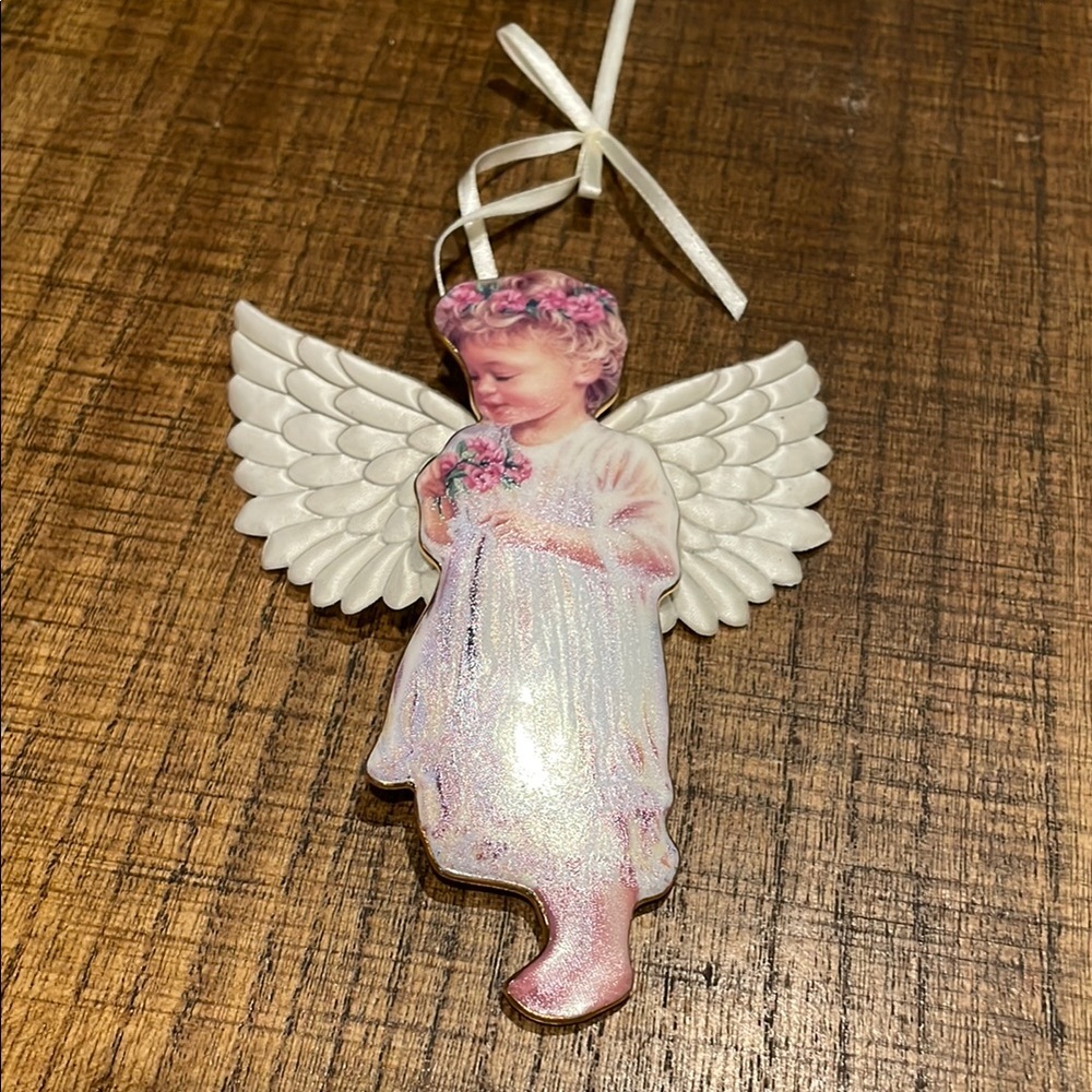 Vintage Heaven’s Little Angel Ornament “ Garden Miracle “ by Dona Geisinger
